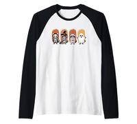 Spooky And Feral Halloween Cute Raccoons Maglia con Maniche Raglan