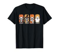 Spooky And Feral Halloween Cute Raccoons Maglietta