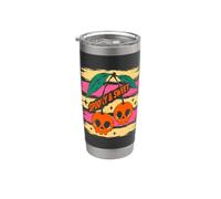 Spooky And Sweet Cherries Halloween Skull Cherry Bicchiere termico in acciaio inox doppia parete