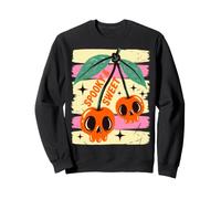 Spooky And Sweet Cherries Halloween Skull Cherry Felpa