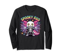 Spooky Axolotl Halloween Vibes Carino Raccapricciante AXO Costume Maglia a Manica