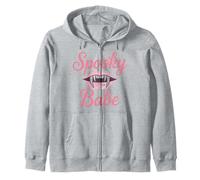 Spooky Babe Camicia Rosa Vampiro Labbra Halloween Party Graphic Felpa con Cappuccio