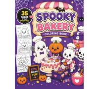 Spooky Bakery Coloring Book - 35 Cute Halloween Baking Coloring Pages for Kids