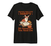Spooky Biscuits Bakery Funny Corgi Halloween Cottura Maglietta Premium