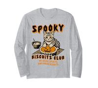Spooky Biscuits Club Funny Cat Halloween Cottura Maglia a Manica