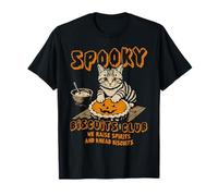Spooky Biscuits Club Funny Cat Halloween Cottura Maglietta