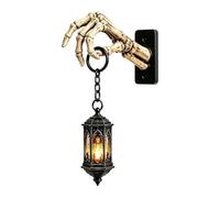 Spooky Bookish Shelf Light Fixture Creepy Reader Studio Desk Night Lantern | Lanterna a forma di scheletro con design a mano, per bambini, adolescenti, studenti, lettori, libreria, luce notturna