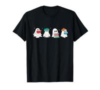 Spooky Books Ghost Cute Book Lovers Halloween a tarda Notte Maglietta