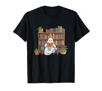 Spooky Books Ghost Cute Book Lovers Halloween Cozy Spot con Maglietta