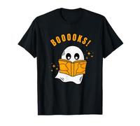 Spooky Books Ghost, graziosa Coperta per Halloween per Amanti dei Libri Maglietta