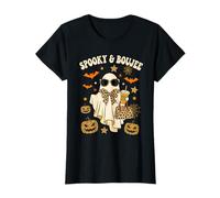 Spooky Boujee Ghost Coquette Leopard Coffee Boo da caffè per Halloween Maglietta