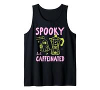 Spooky But Caffeinated Halloween Coffee Fall Autumn Vibes Canotta