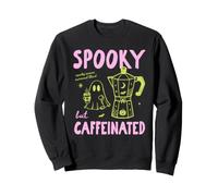 Spooky But Caffeinated Halloween Coffee Fall Autumn Vibes Felpa