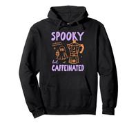 Spooky But Caffeinated Halloween Coffee Fall Autumn Vibes Felpa con Cappuccio