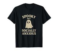 Spooky But Socially Anxious, Ghost, Funny, Cool, Halloween Maglietta