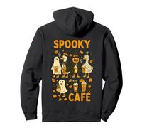 Spooky Café Divertente Oca caffè Amanti Zucca Halloween Felpa con Cappuccio