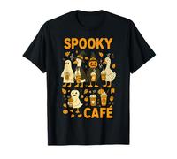 Spooky Café Divertente Oca caffè Amanti Zucca Halloween Maglietta