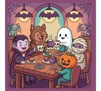 SPOOKY CAFE': Spooky Cutie Bold and Easy Coloring Book: Cozy and Simple Monster Illustrations for Stress Relief and Relaxation