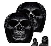 Spooky Car Headrest Covers - 1 Pair Horror Halloween Seat Protectors