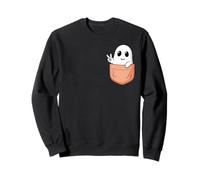 Spooky Carino Fantasma Pace Segno in My Pocket Halloween Felpa