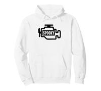 Spooky Check Engine Light Funny Car Felpa con Cappuccio