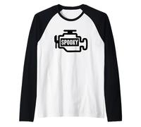 Spooky Check Engine Light Funny Car Maglia con Maniche Raglan