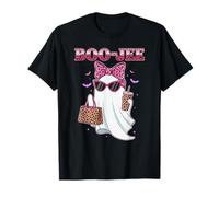 Spooky Chic Boo JEE Ghost Halloween Grafica Donna Ragazze Maglietta