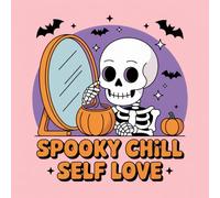 Spooky Chill Self Love Coloring Book for Kids Ages 2-8: Simple Calm And Engaging Activity For Boys And Girls Easy Outlines Halloween Activity Screen ... Holiday GiftSimple Calm And Engaging Activity