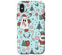Spooky Christmas Ghost Ho Ho Merry Cute Holiday Custodia per iPhone X/XS