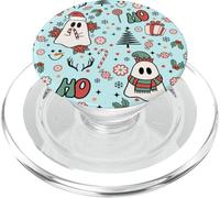 Spooky Christmas Ghost Ho Ho Merry Cute Holiday PopSockets PopGrip per MagSafe