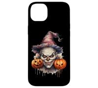 Spooky Clown With Pumpkins For Halloween Custodia per iPhone 14 Plus