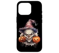 Spooky Clown With Pumpkins For Halloween Custodia per iPhone 16 Pro