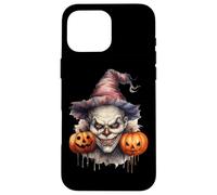 Spooky Clown With Pumpkins For Halloween Custodia per iPhone 16 Pro Max