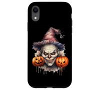 Spooky Clown With Pumpkins For Halloween Custodia per iPhone XR