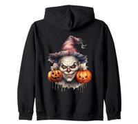 Spooky Clown with Pumpkins for Halloween Felpa con Cappuccio