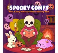 Spooky Comfy Cute & Cozy Halloween Ghost Coloring Book: Fun with Smiling Spirits Pumpkin Characters with Big, Bold, and Simple Designs for Adults and Kids to Relax and Enjoy Moments of Calm