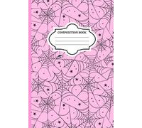 Spooky Composition Book.: Cute pink little spider web. Spooky Halloween Notebook. School Workbook.