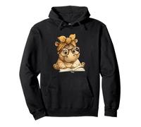 Spooky Coniglio Viso Gotico Horror Grafica Occhi Ampio Sorriso Felpa con Cappuccio