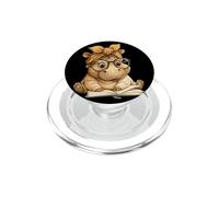 Spooky Coniglio Viso Gotico Horror Grafica Occhi Ampio Sorriso PopSockets PopGrip per MagSafe