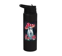 Spooky Cottagecore Ghost - Halloween Mushroom Delight Stainless Steel Insulated Water Bottle