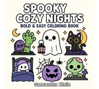 Spooky Cozy Nights: Hygge-Inspired Halloween Bold & Easy Coloring Book for Kids and Adults