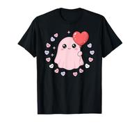 Spooky Cute Ghost Valentine Kawaii Cuore Amore Estetico Maglietta