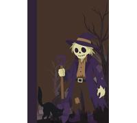 Spooky Cute Gravedigger & Black Cat Halloween Notebook - 4 x 6 Inch Pocket Journal | Graveyard Themed Stationery, Lined Pages | Perfect Halloween Gift for Kids, Students, Goody Bags & Cat Lovers