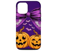 Spooky Cute Halloween Pumpkin Bow Bats Graphic Custodia per iPhone 12/12 Pro