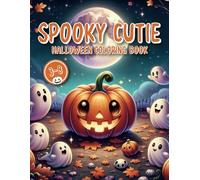 Spooky Cutie - Halloween Coloring Book: 40 Adorable Halloween Images: Witches, Ghosts, Pumpkins and Much More for Children Aged 3-8 - Dark Back to Prevent Smudging - Cona Carta&Colori