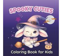 Spooky Cuties Coloring Book for Kids: 55 Portable and Fun Pages of Small Easy Halloween Designs Suitable for Children