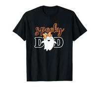 Spooky Dad Boo Coquette Bow Cute Halloween Design per la famiglia Maglietta