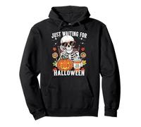 Spooky Fall aspetta solo Halloween Skeleton Pumpkin Felpa con Cappuccio