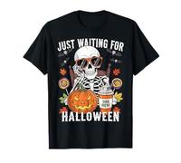 Spooky Fall aspetta solo Halloween Skeleton Pumpkin Maglietta