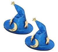 Spooky forcine per capelli, 2 pezzi, per cappello da mago di Halloween, forcine per capelli da donna con stella e luna